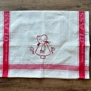 Vintage Dresser Scarf, Vintage Hand Embroidered Table Runner, Vintage Linen,
